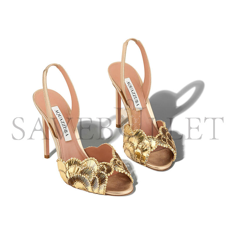 AQUAZZURACE SOIR 105 EMBELLISHED LEATHER SANDALS AQUAZZURACE SOIR 105 EMBELLISHED LEATHER SANDALS